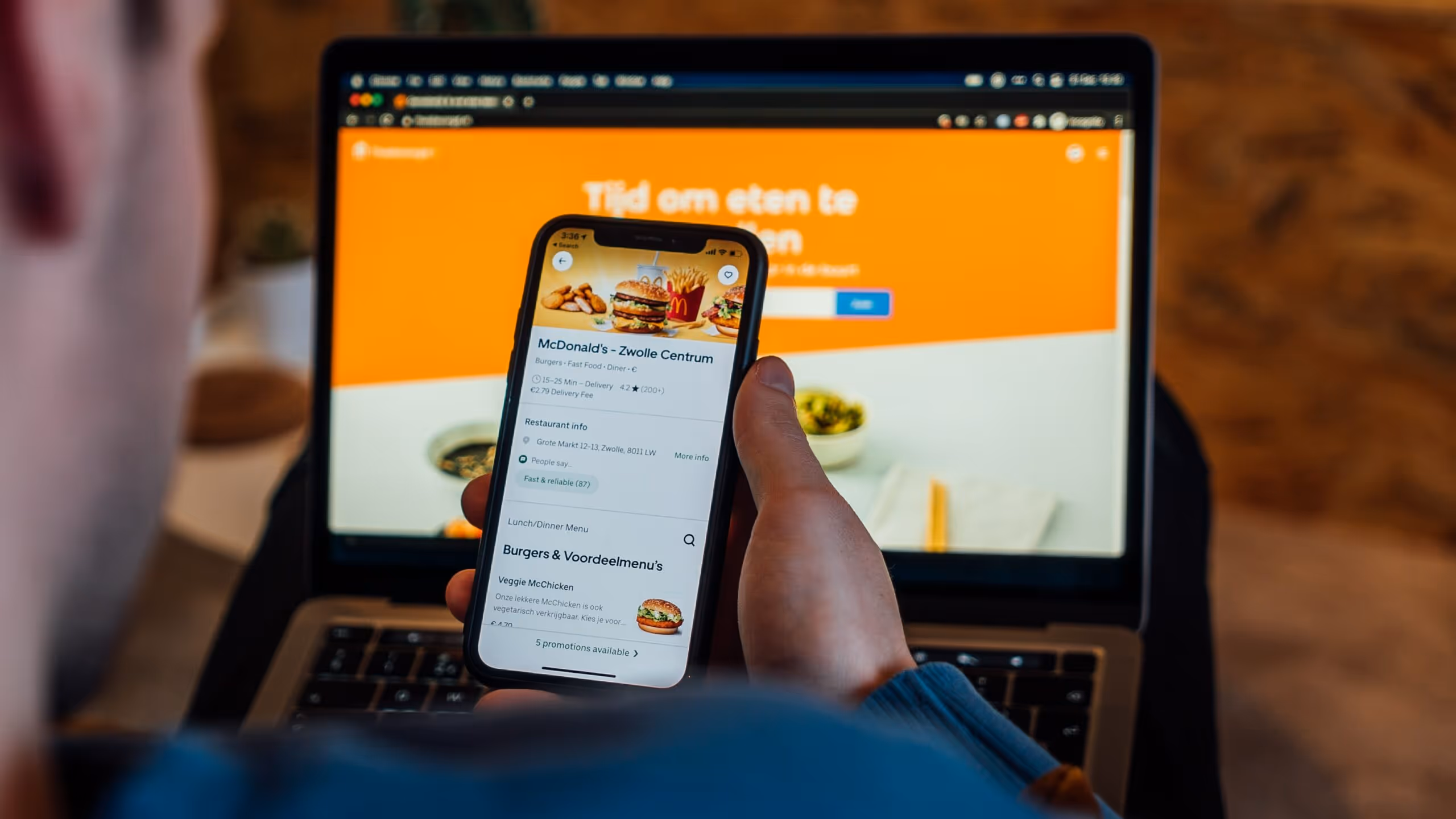ordering food via smart phone